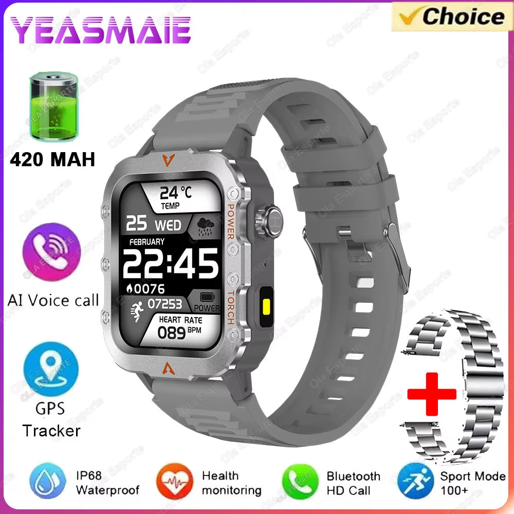 Outdoor Sports Smart Watch for Men & Women – Fitness Tracker with LED Display, ECG & PPG Monitoring