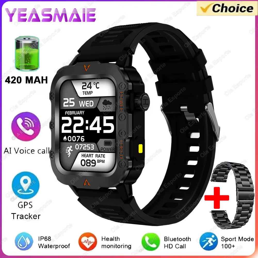 Outdoor Sports Smart Watch for Men & Women – Fitness Tracker with LED Display, ECG & PPG Monitoring