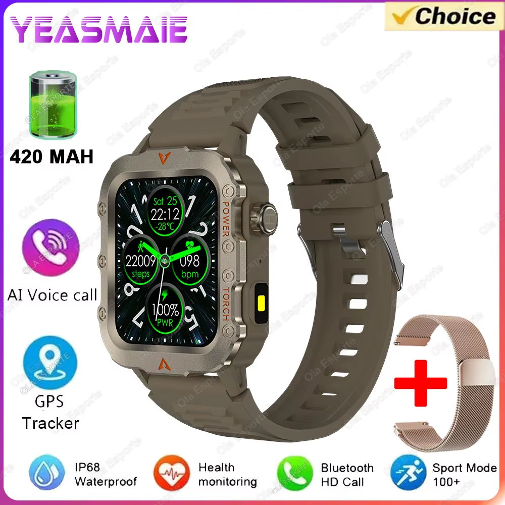 Outdoor Sports Smart Watch for Men & Women – Fitness Tracker with LED Display, ECG & PPG Monitoring